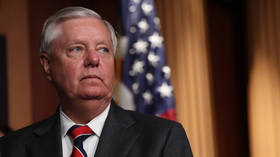 Lindsey Graham attends a press conference at the US Capitol in Washington DC, December 7, 2023