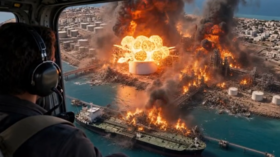 Trump posts AI videos of key Iranian oil hub ‘being blown to smithereens’