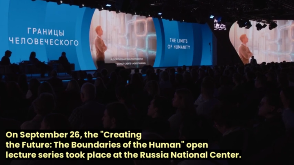rt.com - RT - Open lecture series 'Creating the Future: The Boundaries of the Human' held at the National Centre RUSSIA