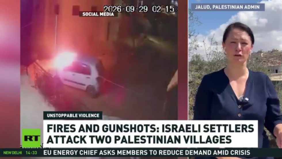 Over 100 settlers involved in violent West Bank riot, RT reports