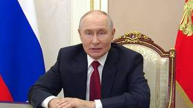Russian President Vladimir Putin addresses the nation ahead of the parliamentary elections in Moscow, Russia, on Septembe 16, 2026.