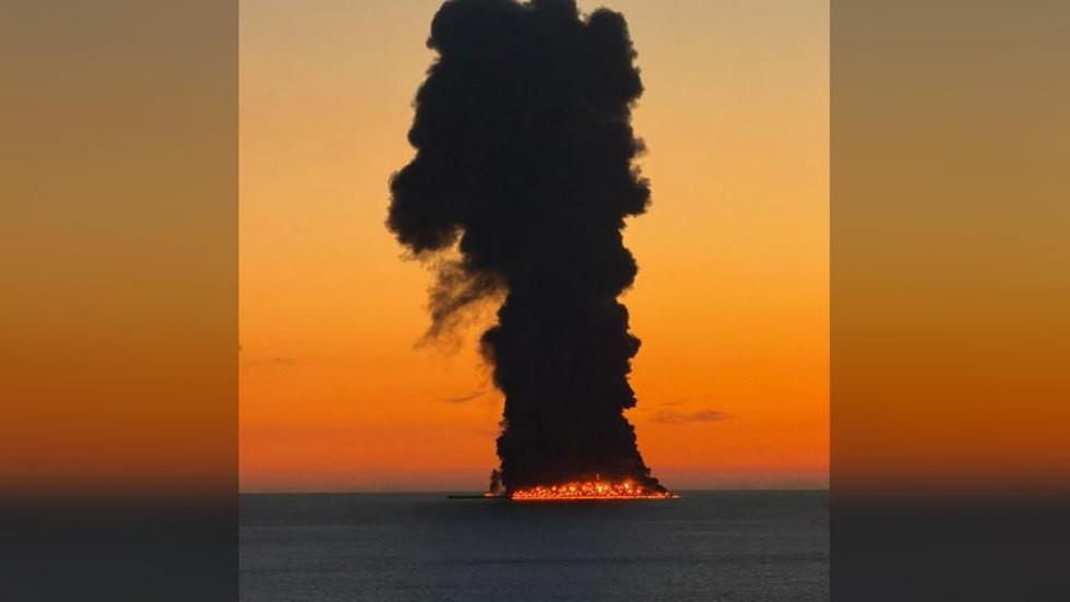 Oil tanker ablaze after sea-drone attack off Russian Black Sea coast