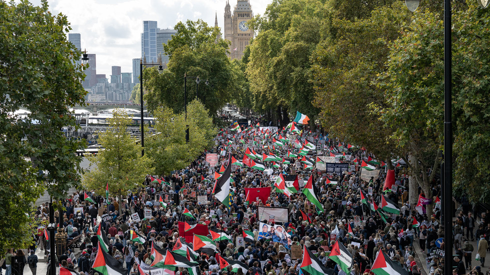 Thousands march in London to protest Israeli ‘genocide’ against Palestinians (VIDEO)
