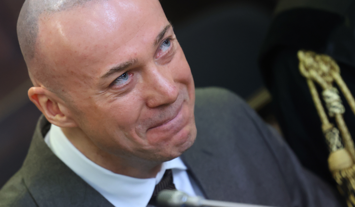 Sergey Kuznetsov attends the first day of the trial in connection with the 2022 bombings of the Nord Stream pipelines at the Hanseatic Higher Regional Court in Hamburg, Germany, October 14, 2026 Hannibal Hanschke