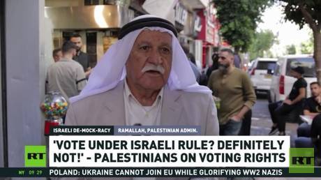 Democracy for whom? Palestinians shut out of Israeli vote  RT reports (VIDEO)