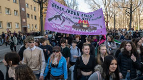 Demonstrators take part in a student protest against conscription in Berlin, Germany, March 5, 2026.