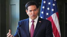 US Secretary of State Marco Rubio speaks during a joint press conference with Icelandic Foreign Minister Thorgerour Katrín Gunnarsdottir in Reykjavik, Iceland, October 6, 2026.