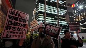 Woman’s killing sparks anti-US military protest in Tokyo (VIDEO)