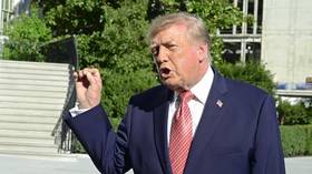 US President Donald Trump speaks to journalists in Washington, DC, US, on October 19, 2026.