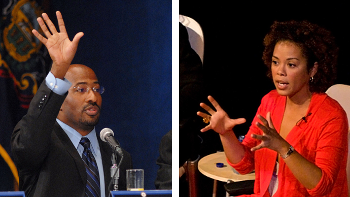 Van Jones and Amy Holmes face off.