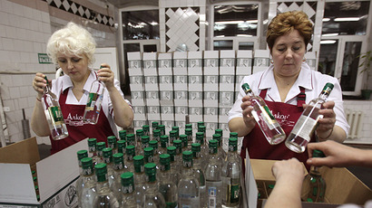 Legal vodka production falls by one-third in Russia