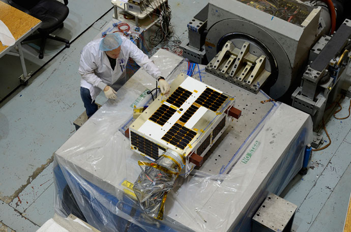 Assembly of NEOssat satellite (Photo from prject's official website http://neossat.ca)