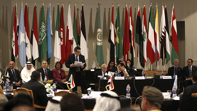 Permanent representatives of the Arab League attend a meeting at the Arab League headquarters in Cairo March 6, 2013. (Reuters / Mohamed Abd El Ghany)