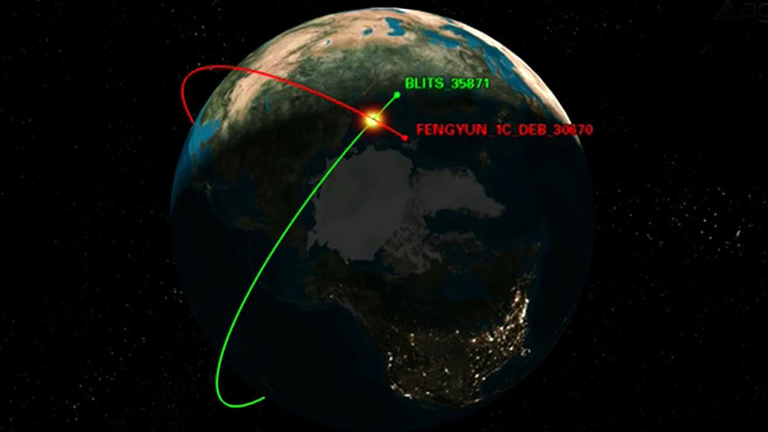 Russian satellite hit by ‘space junk’ from destroyed Chinese spacecraft