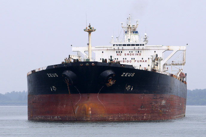 Crude oil tanker Zeus (Reuters/Tim Chong)
