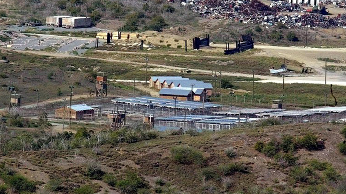 General view shows Camp X-Ray at GuantÂ·namo Bay, Cuba. (AFP Photo / Adalberto Roque)