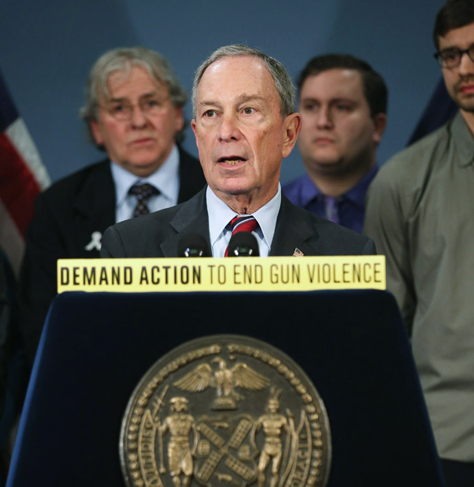 New York City Mayor Michael Bloomberg speaks out for gun reform at a press conference on March 21, 2013 in New York City. (John Moore/Getty Images/AFP)