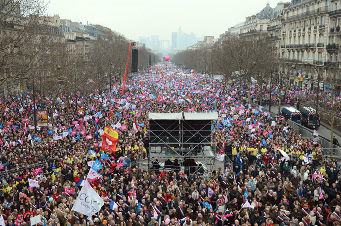 Thousands March In Paris Against Same Sex Marriage And Adoption Photos — Rt World News 3773