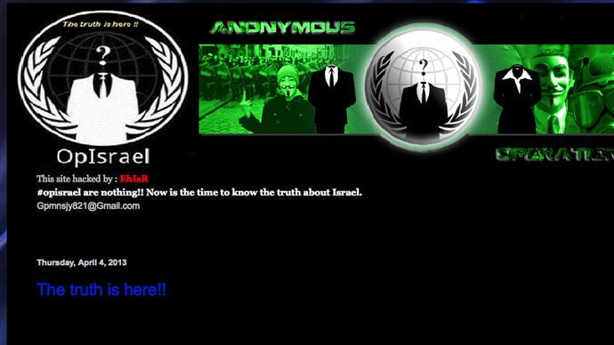 You hack me, I hack you: Israeli hackers break alleged Anonymous website
