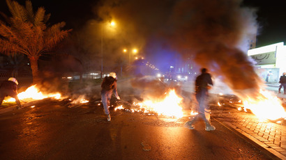 ‘Race for blood’: Police clash with protesters ahead of Bahrain Grand Prix