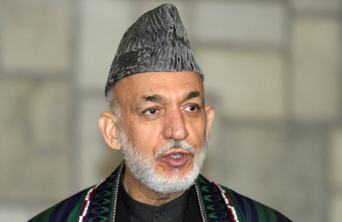 Afghanistan President Hamid Karzai. (AFP Photo / Susan Walsh)