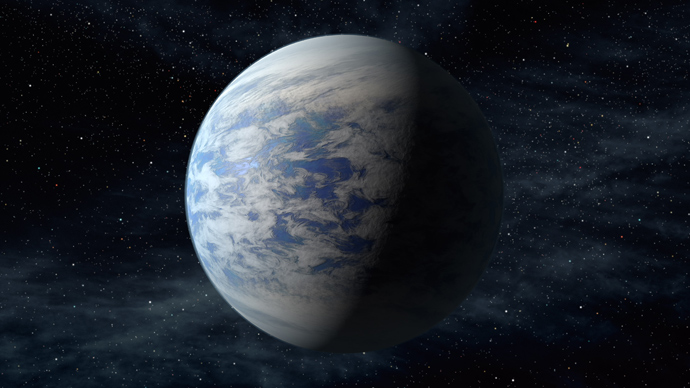 This artist's concept provided by NASA April 18, 2013, depicts Kepler-69c, a super-Earth-size planet in the habitable zone of a star like our sun, located about 2,700 light-years from Earth in the constellation Cygnus. Kepler-69c, is 70 percent larger than the size of Earth, and is the smallest yet found to orbit in the habitable zone of a sun-like star (AFP Photo / NASA)
