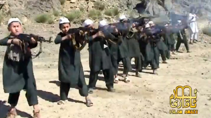 Kids filmed firing heavy arsenal at tyke terror training Camp in Pakistan (VIDEO)