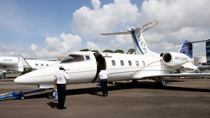 Learjet 60.(AFP Photo/ Roslan Rahman)