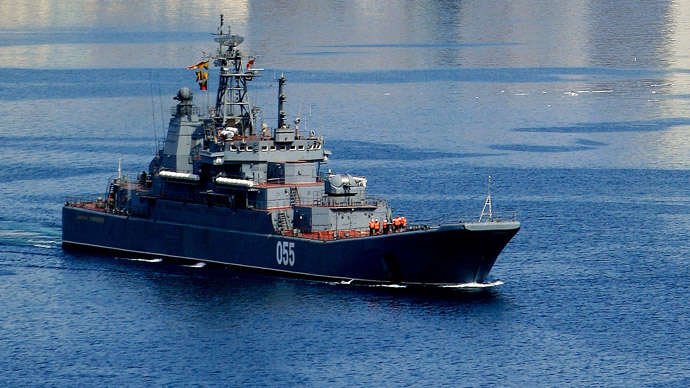 Pacific Fleet's large amphibious ship "Admiral Nevelsky" (RIA Novosti/Ildus Gilyazutdinov)