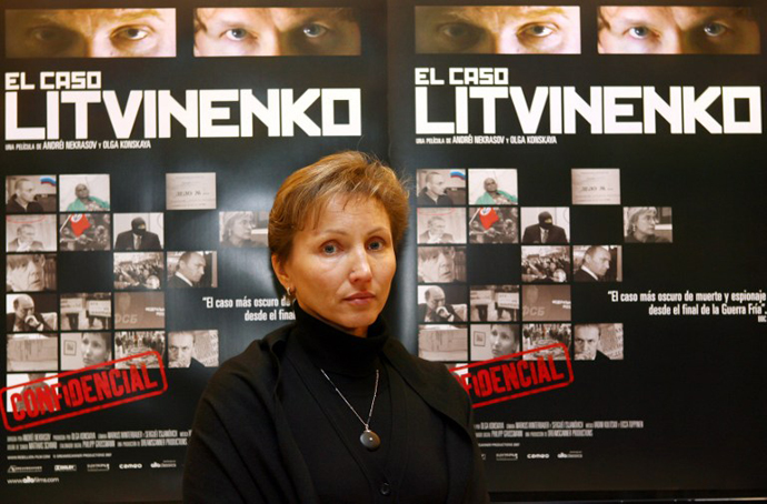 Marina Litvinenko, widow of FSB agent Aleksandr Litvinenko. (AFP Photo / Javier Soriano)