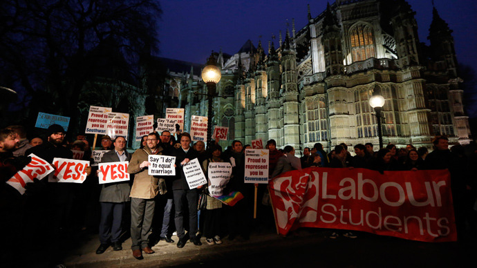 Britain's House of Commons votes to legalize gay marriage in England, Wales