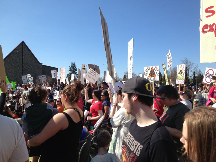 The March Against Monsanto, Anchorage, Alaska. (Image from facebook.com / photo by Betty Nuggs)