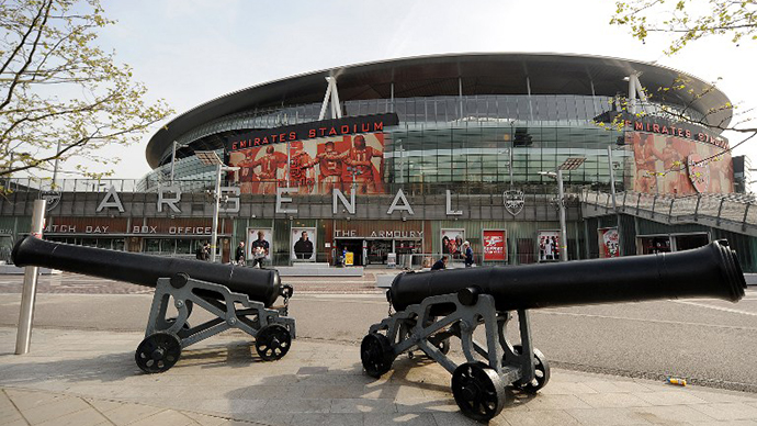 Arsenal's Emirates Stadium is pictured in London. (AFP Photo / Ben Stansall)