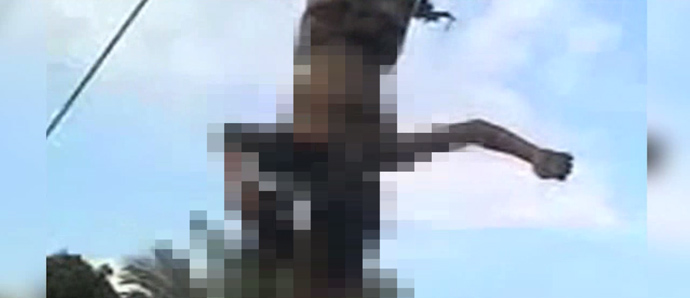 Screenshot from video of lynchings in Sharqiya province