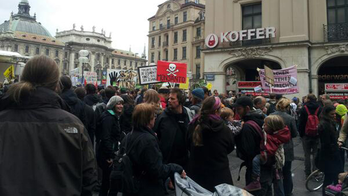 The march against Monsanto, Munich. (Image from twitter user@nasimjo)