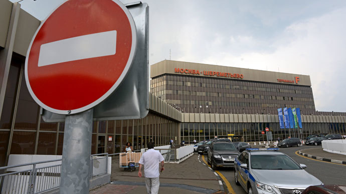 A view of Sheremetyevo airport terminal F in Moscow where US intelligence leaker Edward Snowden on June 26, 2013 spent a fourth day.(AFP Photo / Kirill Kudryavtsev)