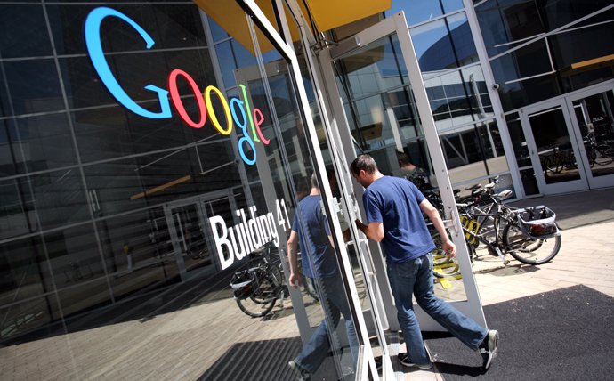 The Google logo is seen at the Google headquarters in Mountain View, California. (AFP Photo / Kimihiro Hoshino)