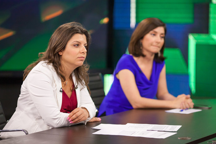 Margarita Simonyan (L) and Sophie Shevardnadze (RT photo / Semyon Khorunzhy)