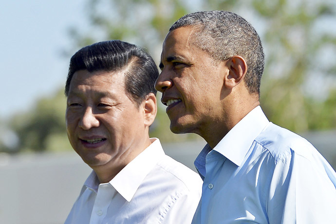 US President Barack Obama (R) and Chinese President Xi Jinping (AFP Photo/Jewel Samad)