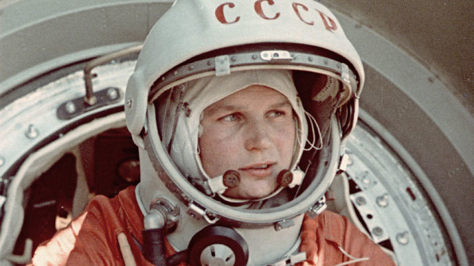 Valetina Tereshkova. A scene from 'Sovety v Kosmose' (The Soviets in the Space) documentary.(RIA Novosti)