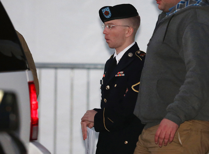 Pfc. Bradley E. Manning (AFP Photo / Mark Wilson)