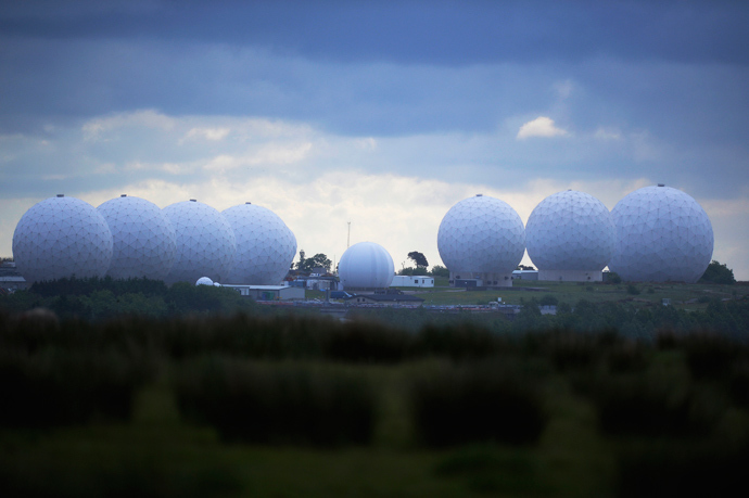 RAF Menwith Hill base, which provides communications and intelligence support services to the United Kingdom and the U.S. is pictured near Harrogate, northern England (Reuters / Nigel Roddis)