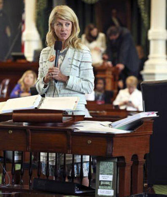 Senator Wendy Davis (Image from Twitter/@TheObamaDiary)