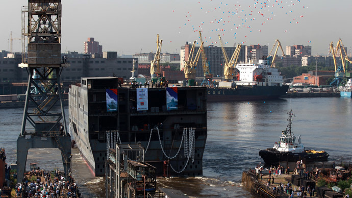 Russia’s first Mistral-class ship stern launched (PHOTO, VIDEO)