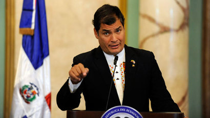 Ecuador’s Correa in Moscow amid reheated NSA debate