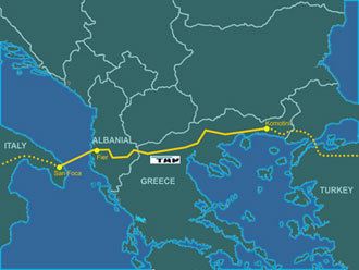 The Trans - Adriatic Pipeline (Image from wikipedia.org)