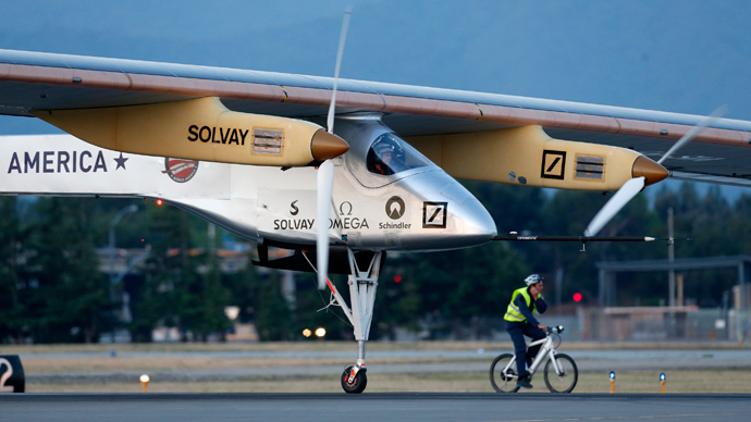 Solar Impulse solar electric airplane (AFP Photo / Beck Diefenbach)