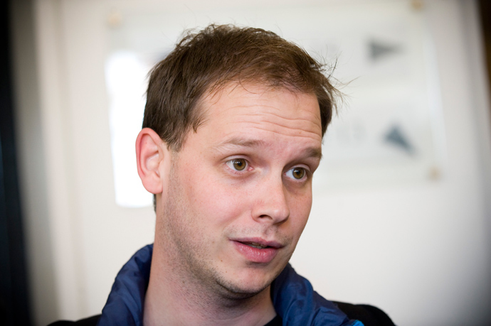 One of the co-founders of the file-sharing website, The Pirate Bay, Peter Sunde (AFP Photo)