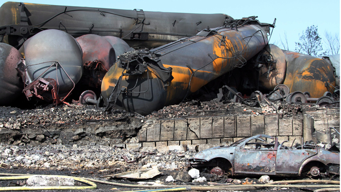 Engineer blamed for Quebec oil tanker train blast