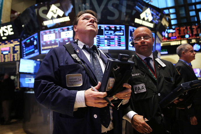 Traders work on the floor of the New York Stock Exchange (Spencer Platt/Getty Images/AFP)